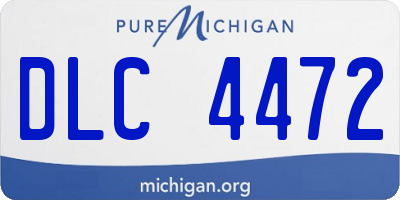 MI license plate DLC4472