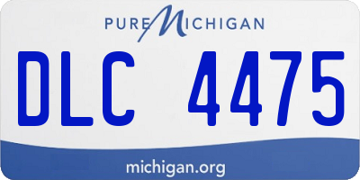 MI license plate DLC4475