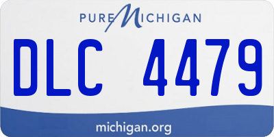 MI license plate DLC4479