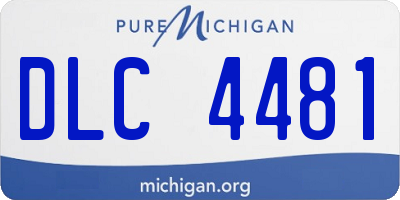 MI license plate DLC4481