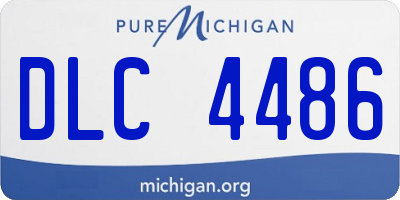 MI license plate DLC4486