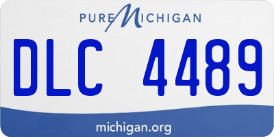 MI license plate DLC4489