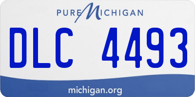 MI license plate DLC4493