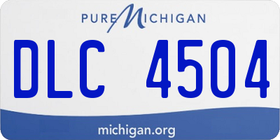 MI license plate DLC4504