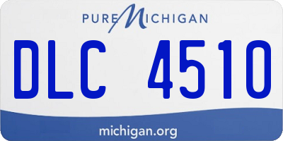 MI license plate DLC4510