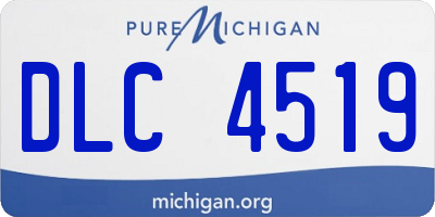 MI license plate DLC4519