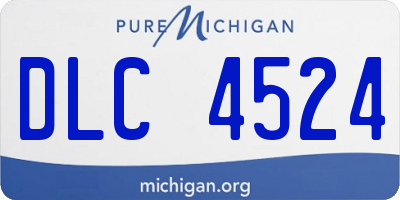 MI license plate DLC4524
