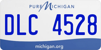 MI license plate DLC4528