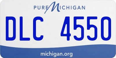 MI license plate DLC4550