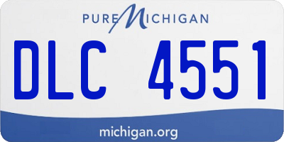 MI license plate DLC4551