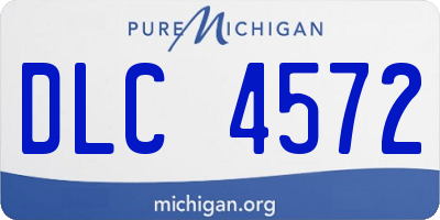 MI license plate DLC4572