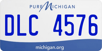 MI license plate DLC4576