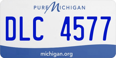 MI license plate DLC4577