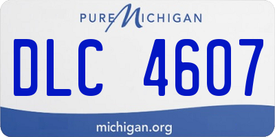 MI license plate DLC4607