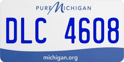 MI license plate DLC4608