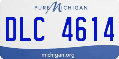 MI license plate DLC4614