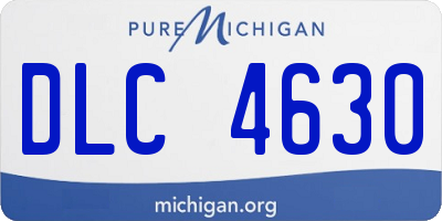 MI license plate DLC4630