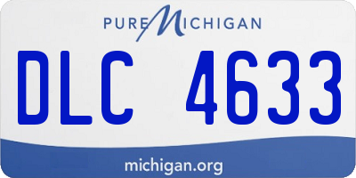 MI license plate DLC4633