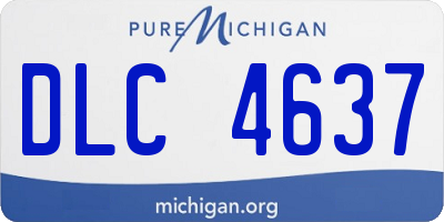 MI license plate DLC4637