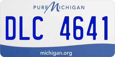 MI license plate DLC4641