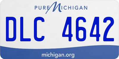 MI license plate DLC4642