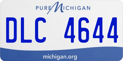 MI license plate DLC4644