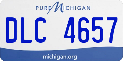 MI license plate DLC4657