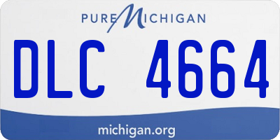 MI license plate DLC4664