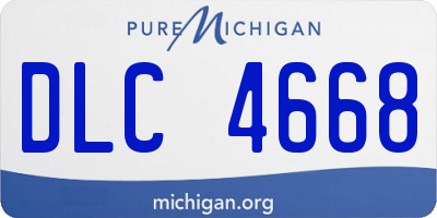 MI license plate DLC4668