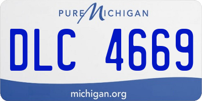 MI license plate DLC4669