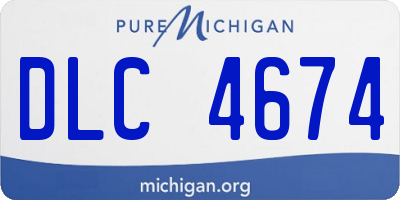 MI license plate DLC4674