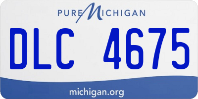 MI license plate DLC4675