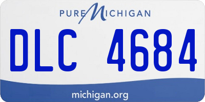 MI license plate DLC4684