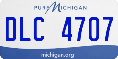 MI license plate DLC4707