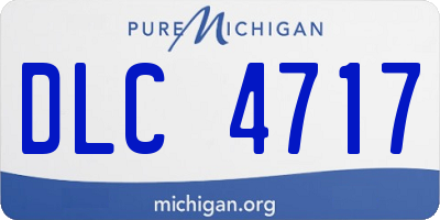 MI license plate DLC4717