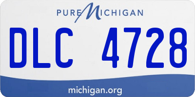 MI license plate DLC4728