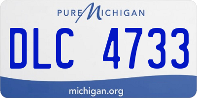 MI license plate DLC4733