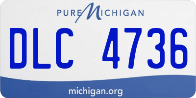 MI license plate DLC4736