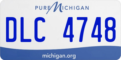 MI license plate DLC4748