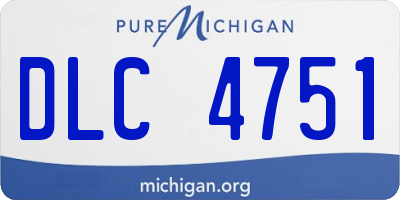 MI license plate DLC4751