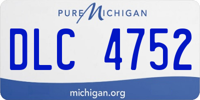 MI license plate DLC4752