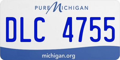 MI license plate DLC4755
