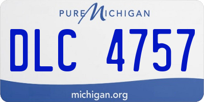 MI license plate DLC4757