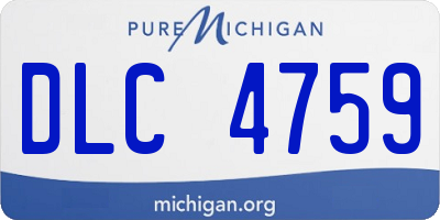 MI license plate DLC4759