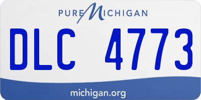 MI license plate DLC4773