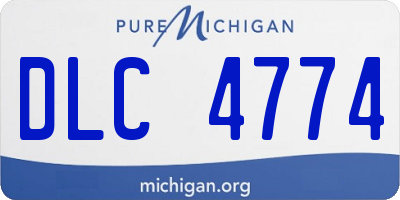 MI license plate DLC4774