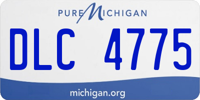 MI license plate DLC4775