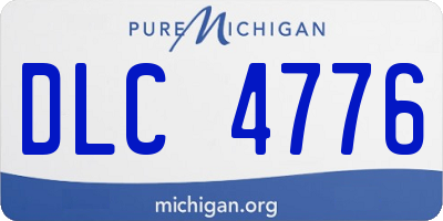 MI license plate DLC4776