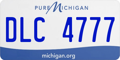 MI license plate DLC4777