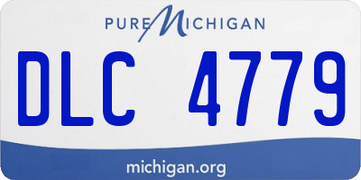 MI license plate DLC4779